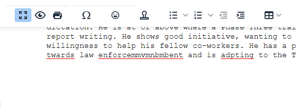Spell Checker red wavy underlines